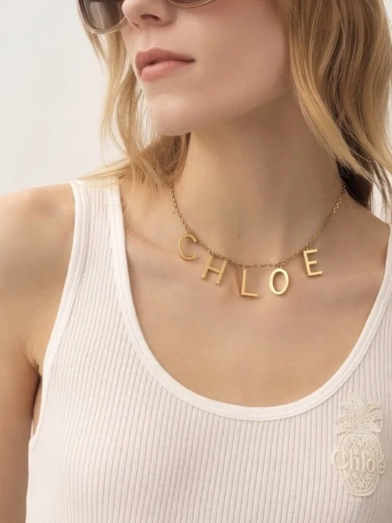 CHLOÉ THE CHLOÉ LETTERS NECKLACE Women's 100% Authentic NEW❤️ - Picture 1 of 10